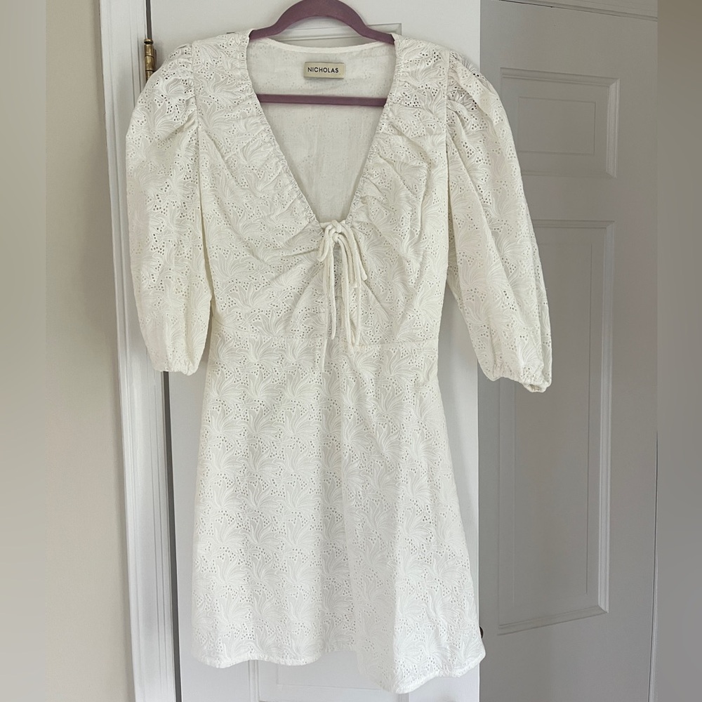 NICHOLAS White Eyelet Dress